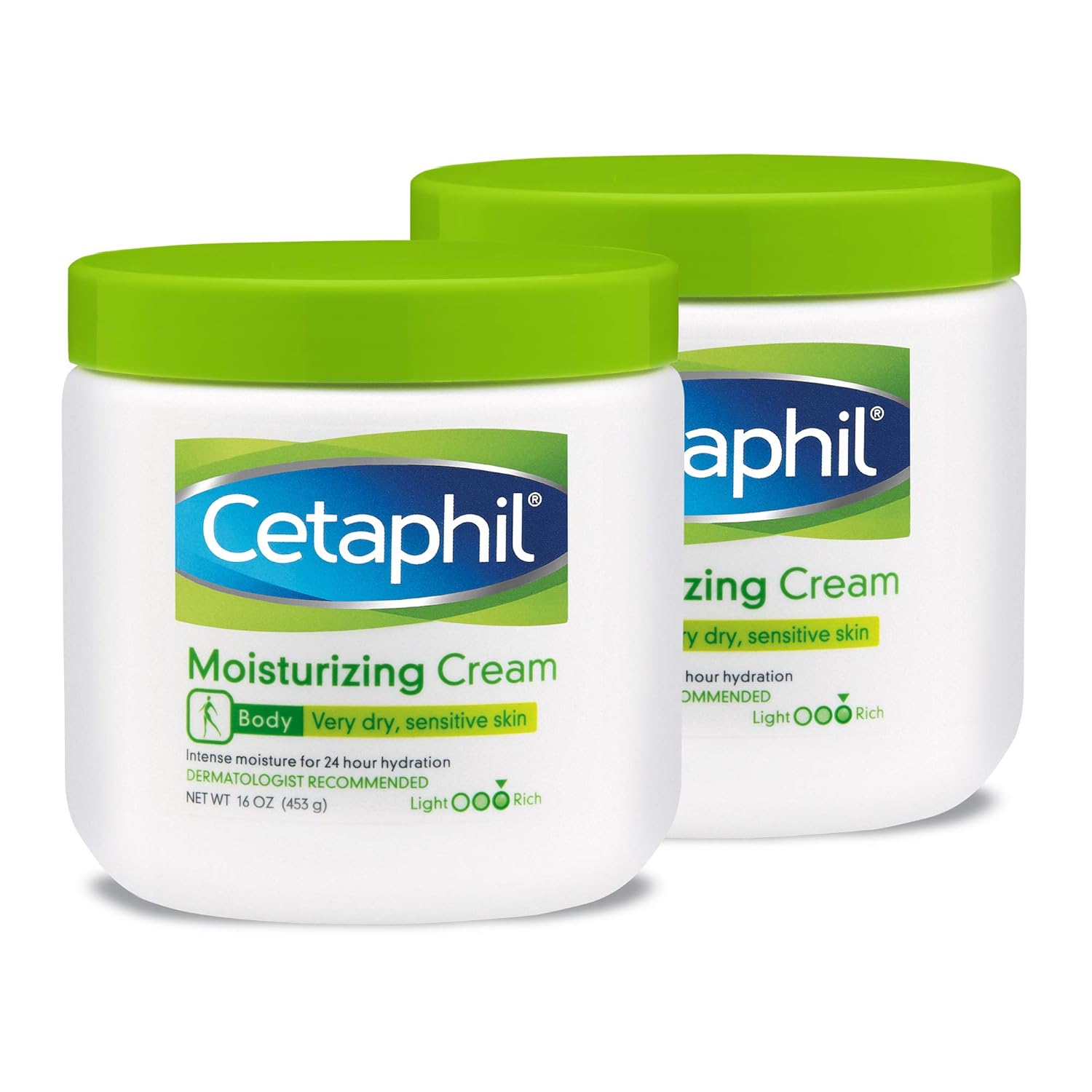 Cetaphil Fragrance Free Moisturizing Cream, 16 Ounce (Pack of 2)