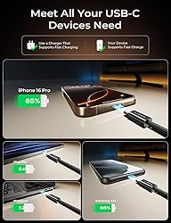 LISEN USB C Cable, 5-Pack