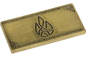 The Broken Token Prop Coins - 1 Gold Small Antique Dwarven Bar, Fantasy Novelty and Replica Trade Bars