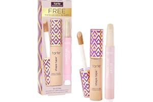 tarte icons shape tape concealer & maracuja juicy lip duo – Full Coverage Concealer for Dark Circles & Fine Lines with Hydrating Nourishing Lip Gloss Balm, Vegan & Cruelty Free
