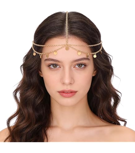 YERTTER Rhinestone Tassel Wedding Brides Women Iced Out Head chain Hair Amazon.com : YERTTER Rhinestone Tassel Wedding Brides Women  main image 3