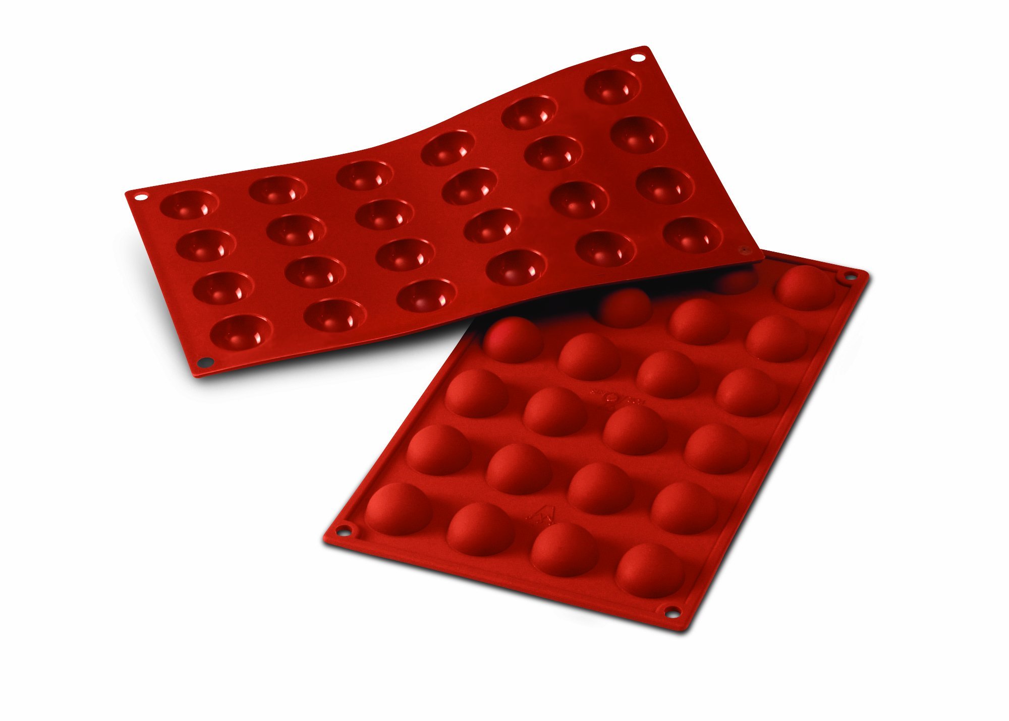 silikomart | SF006 Silicone mould for Monoportions SEMISFERA, non-stick, 24 cavities, Pack of 1 Cake mould, ø 30 h 15 mm, Made in Italy