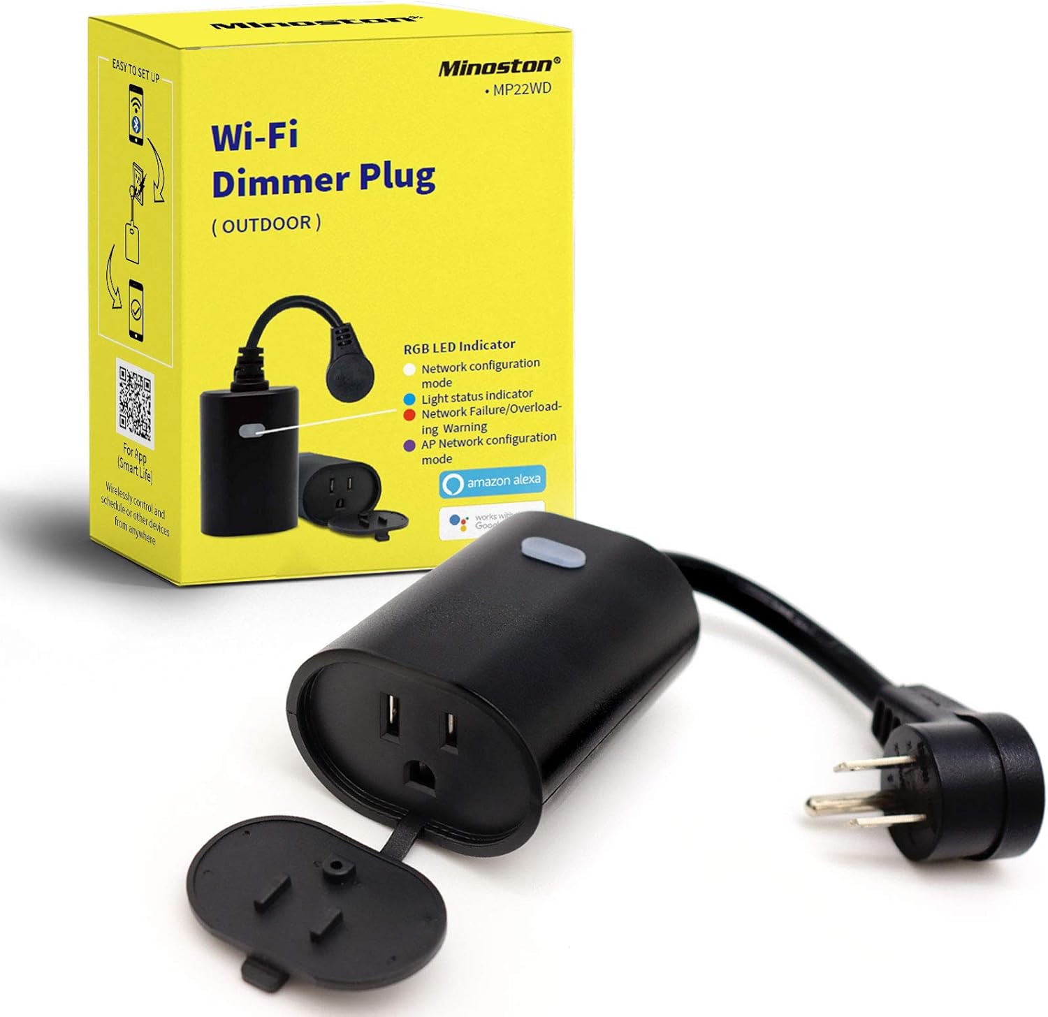 and Alexa with Works Outlet Smart Outdoor Plug Dimmer WiFi Google