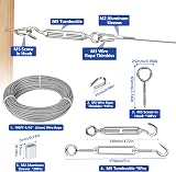 TooTaci 30M Garden Wire 2mm PVC Stainless Steel Cable with M5 Turnbuckles Vine view 3