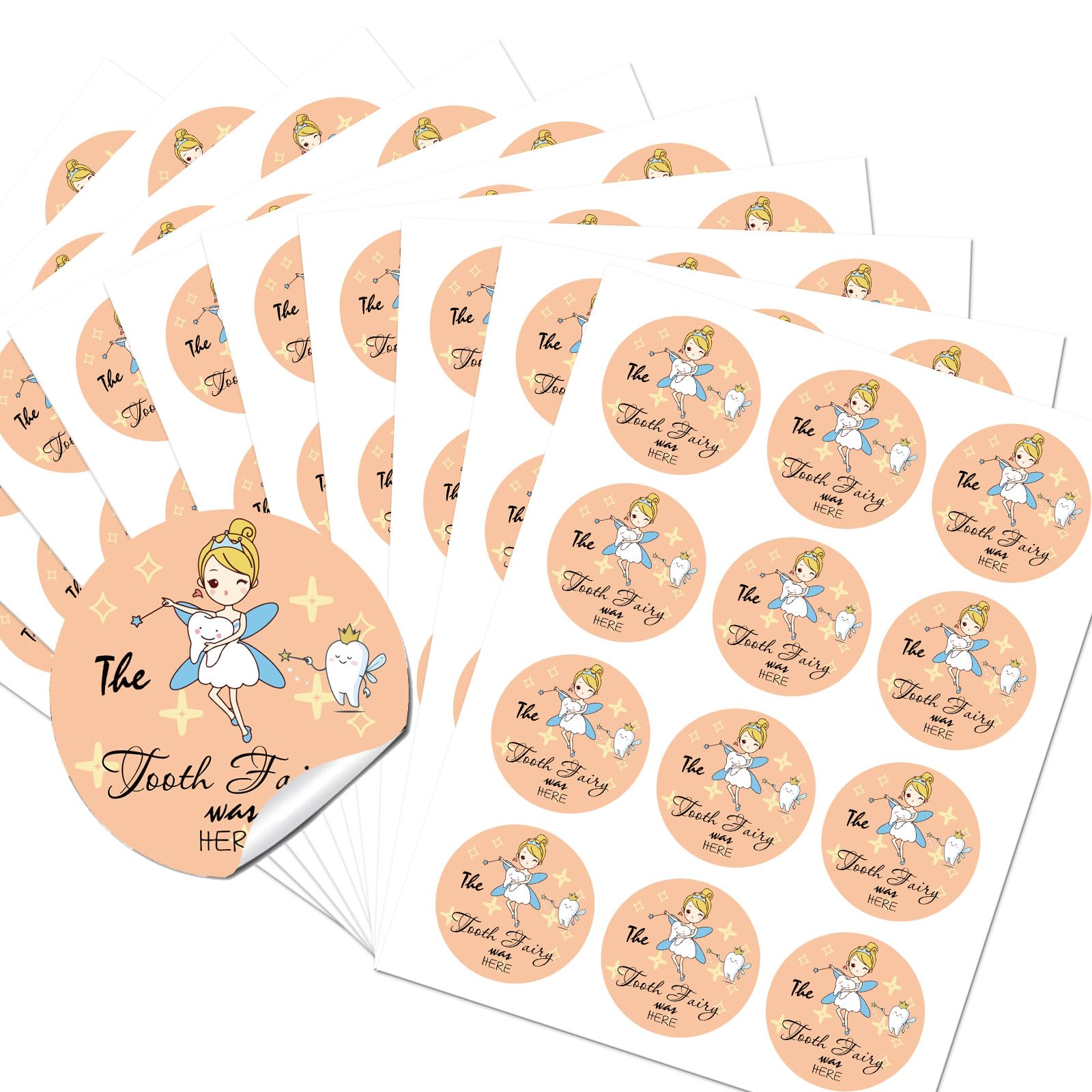 AHANDMAKER Thank You Sticker Labels, Tooth Fairy Circle Stickers, 120 Pcs Circle Stickers 2" Self-Adhesive Convenient Party Circle Stickers for Party Favors, Envelope Seals & Goodie Bags