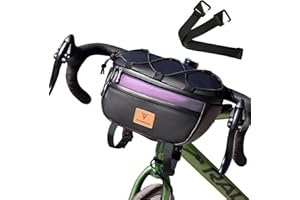 CamGo Waterproof Handlebar Bag for Bike - Cycling Front Storage Basket Bags Multifunctional Small Shoulder Pack for Men & Women (Black)