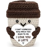 Agantree art Gifts for Her Him Women Men Coffee Lover Gift Birthday Anniversary for Wife Mom Boyfriend Girlfriend Couple Easter Basket Crochet Coffee Mug Decor I Love You Her Husband Fathers Day