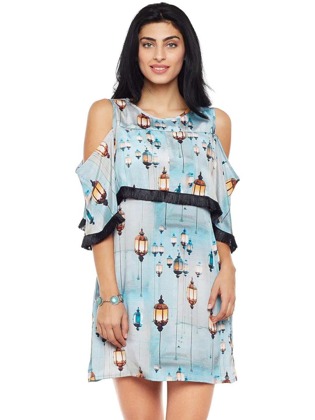 i-know lantern fringe dress