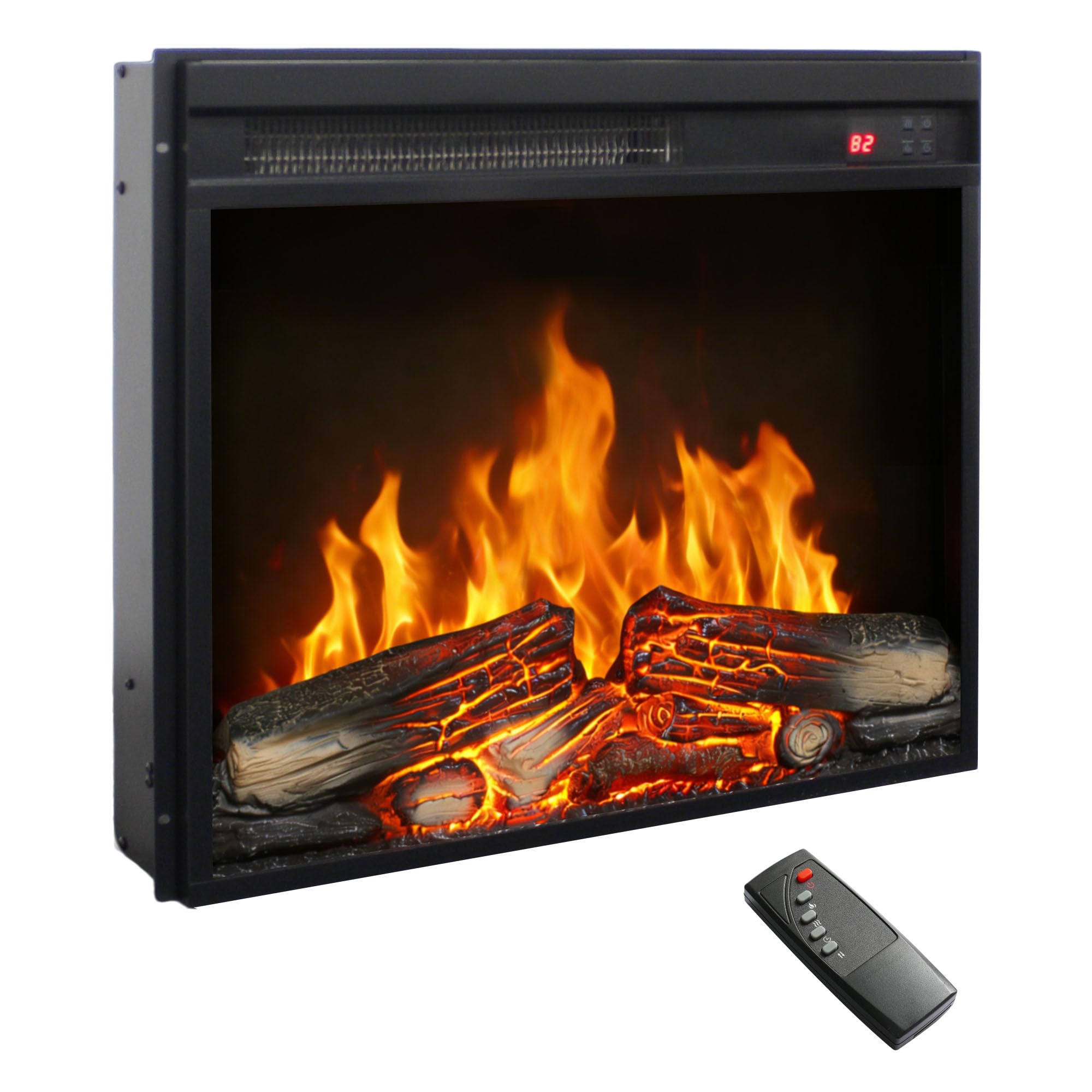 Photo 1 of ** SIMILAR** Innoflame 23" Electric Fireplace, Realistic Flame & Logs, Adjustable Thermostat & Flame Brightness, Fireplace Insert with Remote, 8H Timer, Overheating Protection, 1400W (23" X 19 3/4")