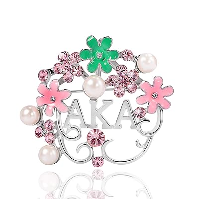 Lanqueen AKA Sorority Pearl Flower Leaf Brooch for Kuwait Ubuy