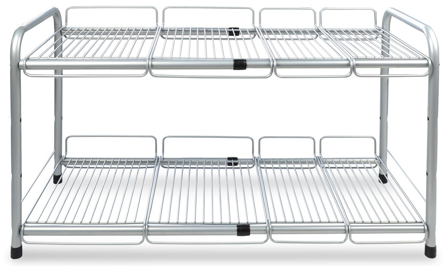 Photo 1 of Surpahs 2 Tier Under Sink Expandable Shelf Organizer, Storage Rack (Silver)