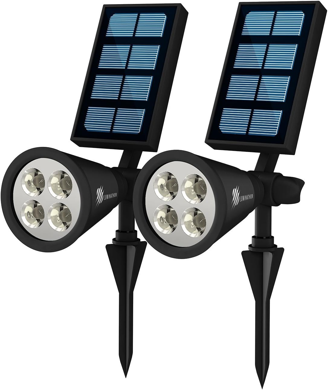 Waterproof Solar Garden Lights - Battery Powered Outdoor Sensor LED Lighting - Wall, Yard, Pool, Patio, Lawn or Driveway Mounting Lanterns - Pack of 2