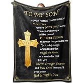 Silkwishes Birthday Gift for Son, Son Gift from Mom Dad, Blanket 50"x60" | Gifts for Adult Sons, Ideal Birthday Graduation for Teen &amp; Adult Sons from Mom and Dad