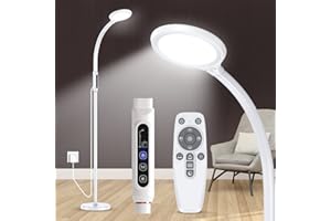FBBJFF Light Therapy Lamp 11000 Lux, LED UV-Free Sunlight Lamp,Full Spectrum Happy Therapy Lamp with 10 Adjustable Brightness Levels, 2 in 1 Retractable Floor Light Therapy Lamp