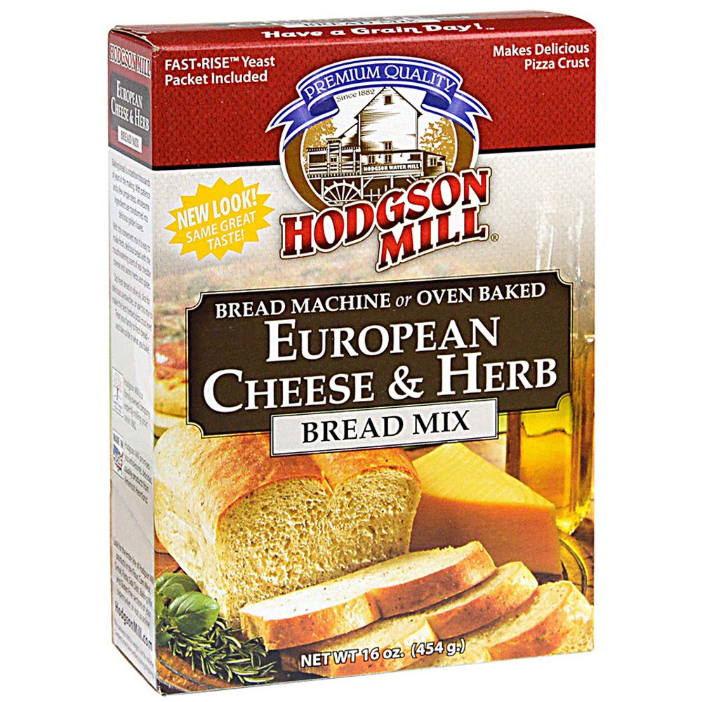 Hodgson Mill European Cheese & Herb Bread Mix 16Ounce Boxes (Pack of 6
