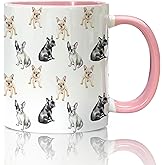 Foyoulame French Bulldog Coffee Mugs - French Bulldog Mug, Frenchie Coffee Teacup, Frenchie Dog Mug, FrenchieDog Gifts for Dog Lovers Women Men, FrenchBulldog Gifts Ceramic CoffeeMug 11oz
