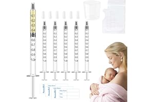 AOAODBU ﻿Colostrum Collector Kit Include 100pcs 1ml Sealed Breast Milk Collector No Needle Colostrum Syringes 5 Breastmilk Storage Bags and 1 piece 30 ml measuring cup with 100 Stickers