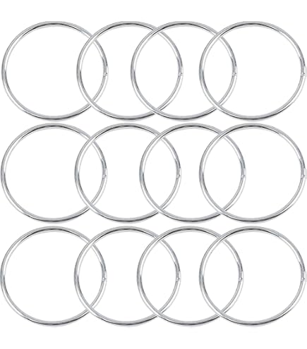 PATIKIL 5 Ensembles Bagues Attrape-Rêves Lune Métal Argent Clair - Cercles Macramé DIY Décoration Murale