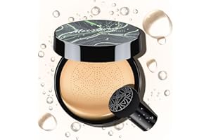 OETUIOW Mushroom Head Air Cushion CC Cream Foundation - BB Cream Concealer Oil Control Long-Lasting, Waterproof Makeup Base Primer, Cream Foundation Full Coverage for Mature Skin & All Skin Types (Buff Beige)