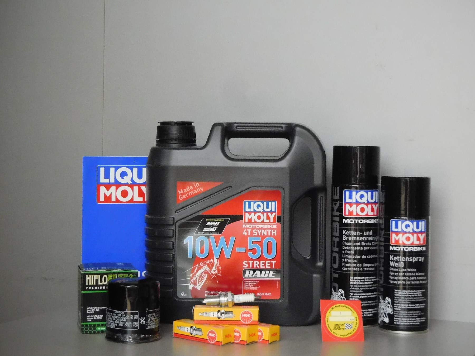 MotorFunSports Maintenance Kit Honda CBR 1000 F 1987-1998 Oil Filter Spark Plug Service Inspection