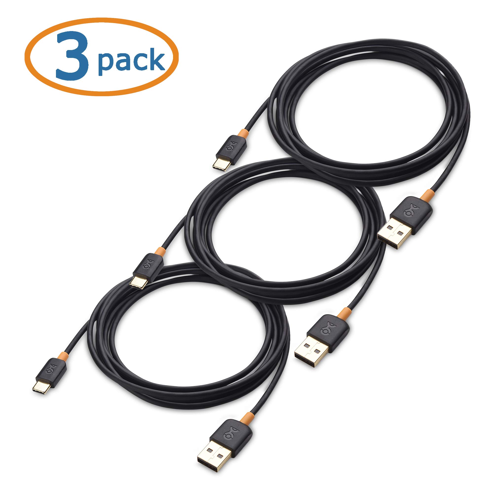 Cable Matters 3Pack Slim Series USB C Cable with 3A Fast Charging in