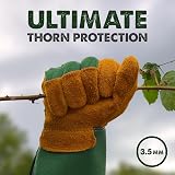 DIY Doctor 3 Pack Unisex Leather Heavy Duty Gardening Gloves Large view 4