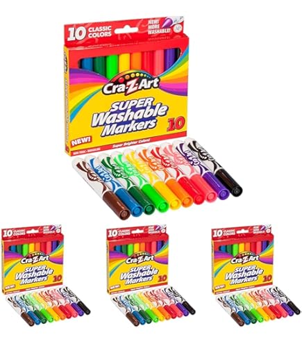 Amazon.com: Cra-Z-Art 64 Colors Washable Super-tip Markers : Toys