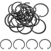 uxcell 20Pcs 1-1/2" (38mm) Internal Retaining Ring Circlip, 65 Mn Spring Steel Internal Circlip Snap Rings C-Clips for Grooved Shafts Studs, Black