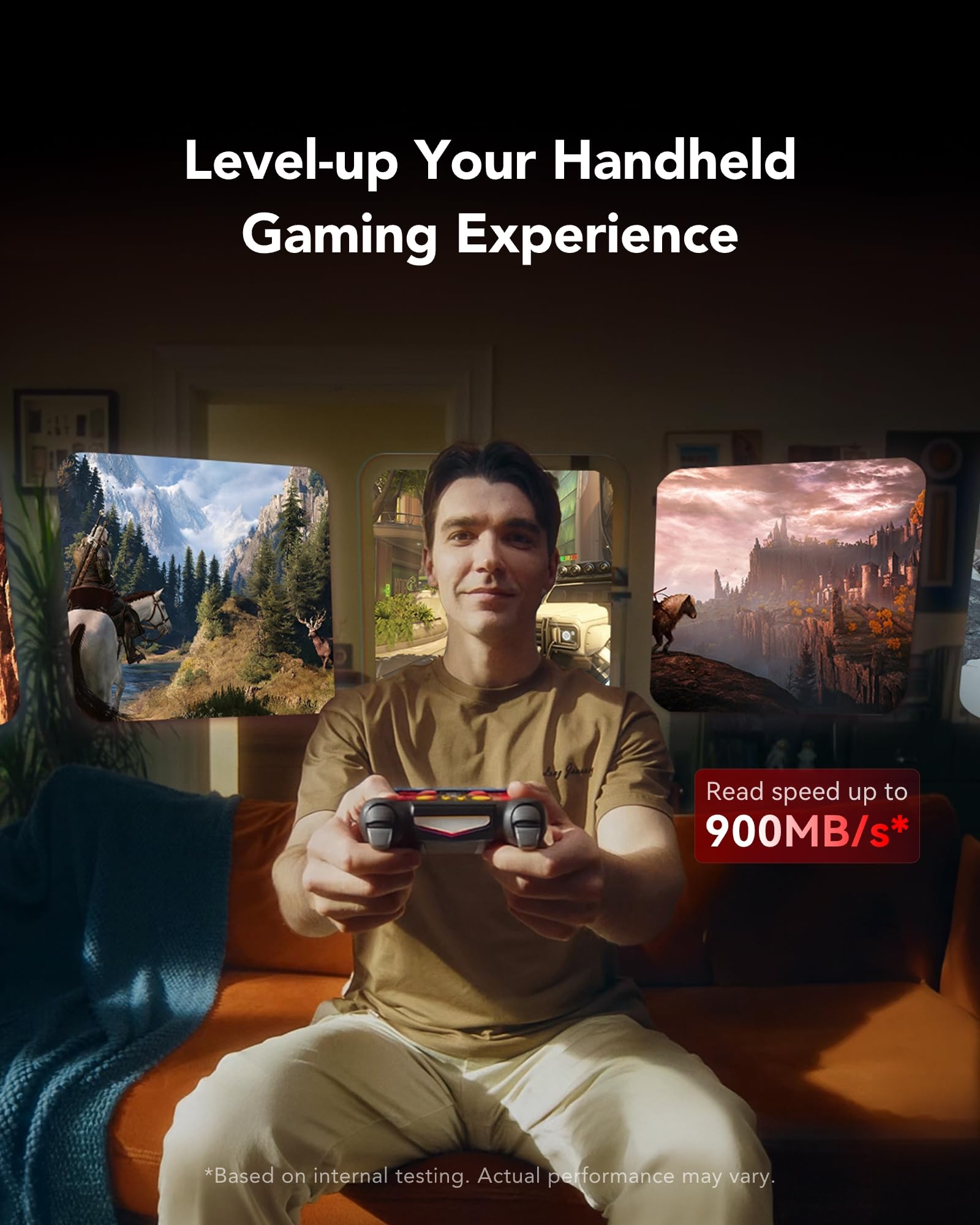 Lexar Play PRO MicroSDXC Express-Karte 512GB, bis zu 900MB/s Lesen, 600MB/s Schreiben, spieloptimiert, A2, 4K, Hochgeschwindigkeits-Speicherkarte für Handheld-Konsolen, Switch, tragbare Gaming-Geräte 3