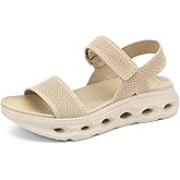 UBFEN Womens Walking Hiking Sandals Comfortable Arch Support Non Slip Adjustable Straps Cushioned Footbed Platform Sport Water Sandals Summer