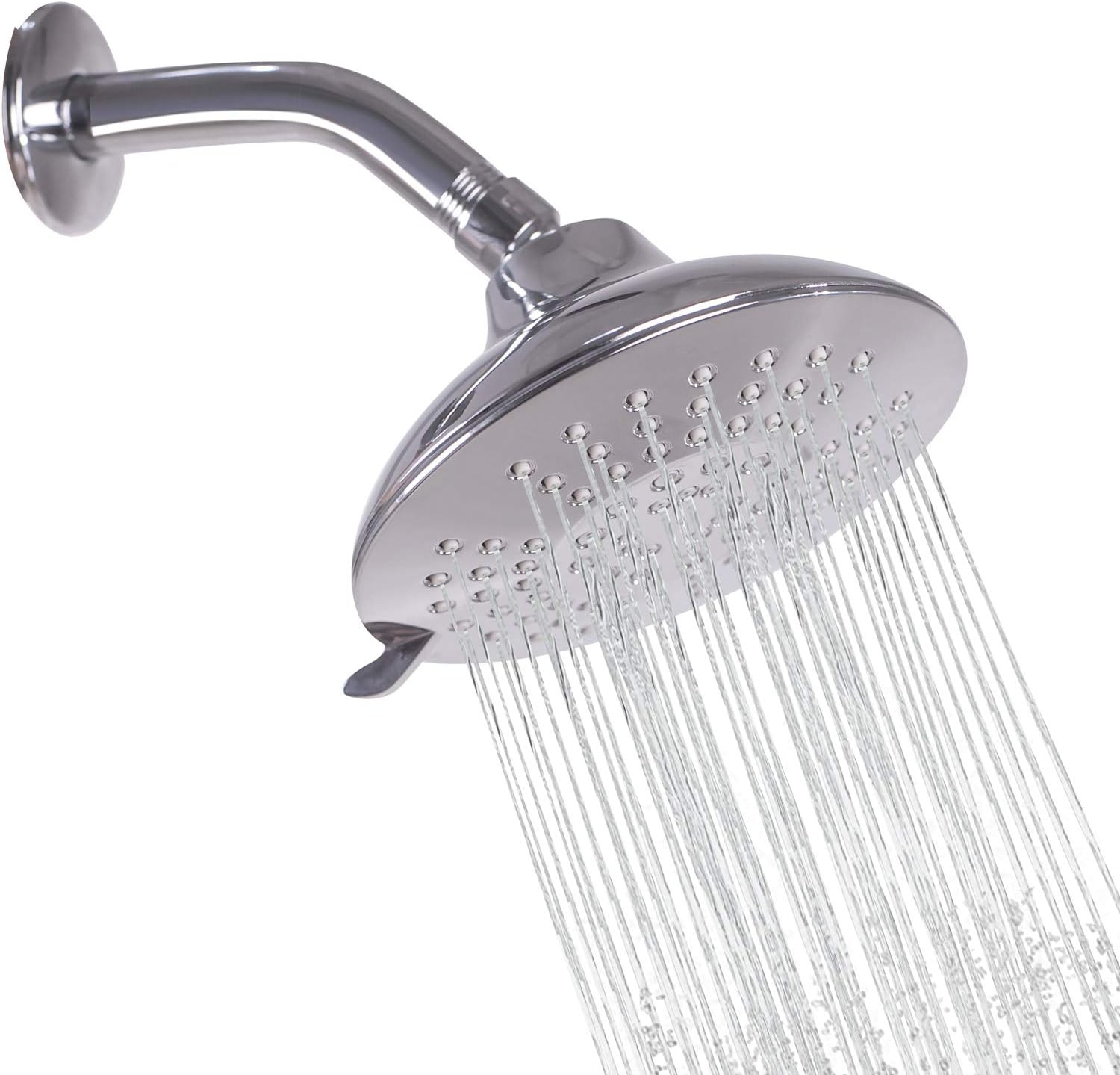 6 Sprays High Pressure Powerful Rain Shower Head, 6 Inch Extra Large