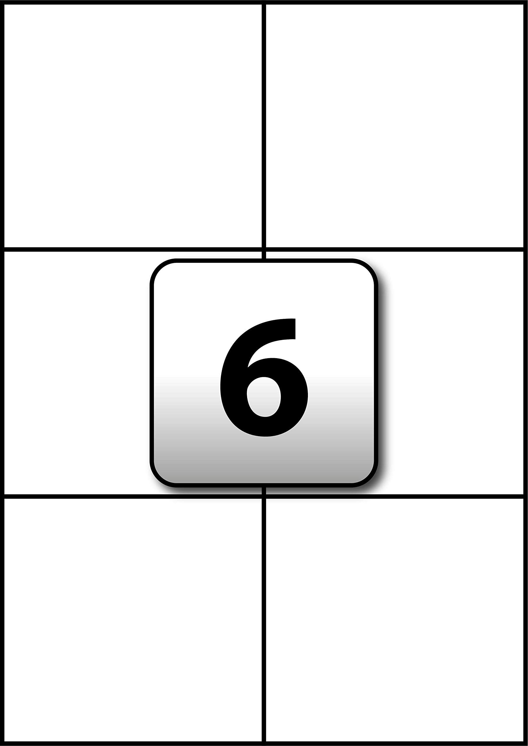 indigo® Multipurpose White A4 Labels - 100 Sheets per Box - Inkjet, Laser, and Copier (6 Label Per Sheet (99.1 x 93.1mm))