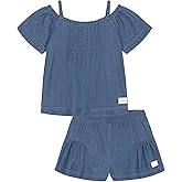 Calvin Klein girls 2pc Short Set