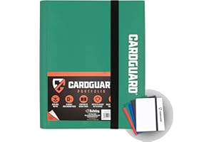 CardGuard Trading Card Binder Pro-Folio – 9 Pocket Binder - Side-Loading Album, Durable & Acid-Free Storage for Pokémon, YuGiOh, MTG, TCG, Game & Sports Cards, Dark Green