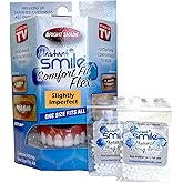 Instant Smile Comfort Fit Flex Bright White Shade - Slightly Imperfect - with 2 Extra Fitting Bead Bags. One Size fits Most People.