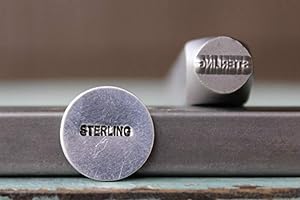 THE SUPPLY GUY ZKSOFT 1mm x 7mm Sterling Word Metal Punch Design Stamp C