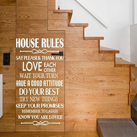 57X100Cm, Wohnzimmer Aufkleber, Hausordnung Speisesaal Und Eingang Mit