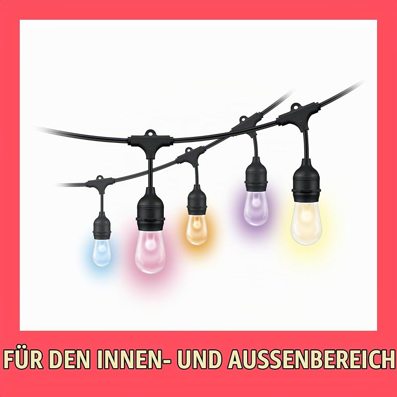 smarte Lichterkette Tunable White & Color, dimmbar, 16 Mio. Farben, smarte Steuerung per App/Stimme über WLAN