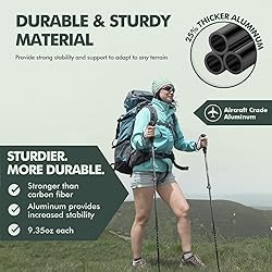 KINGGEAR Nordic Walking Stick, TP1 Hiking Poles