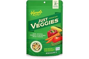 Karen's Naturals Just Veggies, 8 Ounce Pouches, Keto Friendly All Natural Freeze Dried Vegetables, Vegan, Paleo, Gluten Free, Healthy Dried Veggie Sna...