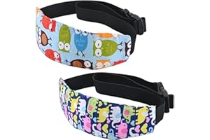LUCKYIREN Head Support for Stroller Car Seat - Head Band Strap Headrest for Sleeping Traveling for Toddler Kids Children Child Baby Infant- (Elephant+Blue)
