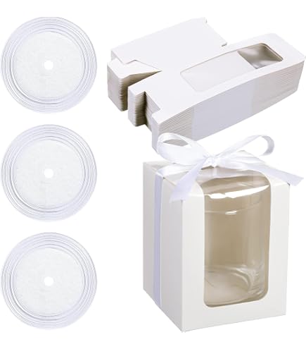 Amazon.com: 20 Pack Stemless Wine Glass Gift Boxes With Clear Window -  Favor Boxes for Gifting - Can Hold 15oz Glass - Bachelorette Party Wedding  : Health & Household
