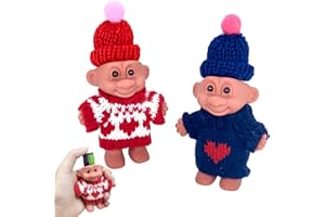 YINTLILOCN 2pcs Mini Troll Dolls Lighter Pouches Troll Lighter Protective Case Lighter Cover holder Smoking Accessories for 3.2in Regular Lighter (Lighter Not Included) (style 5)