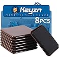Kayzn Furniture Sliders, 8pcs 4.7 inch Square Furniture Moving Kits Carpet Sliders for Moving Furniture, Heavy Duty Furniture Movers - Protect The Surface of Carpet, Easily Move Any Items!