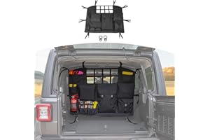 RT-TCZ for Wrangler JK JL Trunk Storage Bag Organizer with Multi-Pockets Tool Kits Cargo Bag for Jeep Wrangler JK JKU JL JLU