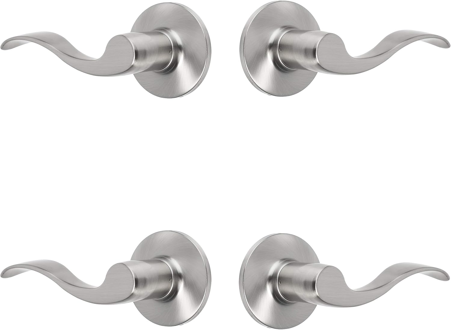 Dynasty Hardware HER-78-US15 Heritage Dummy Lever Set, Satin Nickel (2 Pack)