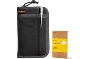 LOCHBY® Pocket Journal | Tomoe River 3.5" x 5.5" Notebook | Waxed Canvas | Ideal for Travelers & Daily Use, Fits Field Notes, Moleskine Cahier