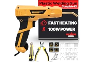 NEXIUM TOOLS NexiumTools Plastic Welder Kit – 1-3 Sec Rapid Heating, Plastic Welding Kit with 4 Staple Types for Car Bumper Repair/Kayaks Repair | Plastic Repair Kit w/LED Light, Carry Case, Tool Kit