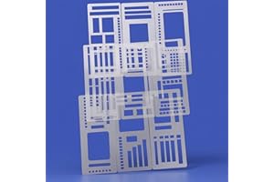 CHASEFUN Handmade Flexible Record Template – 9 Pack Journaling Planner Stencil Set for Dot Grid, Drawing, Checklists & Daily Planning – Reusable Templates for Journaling, DIY Crafts (A+B+C)