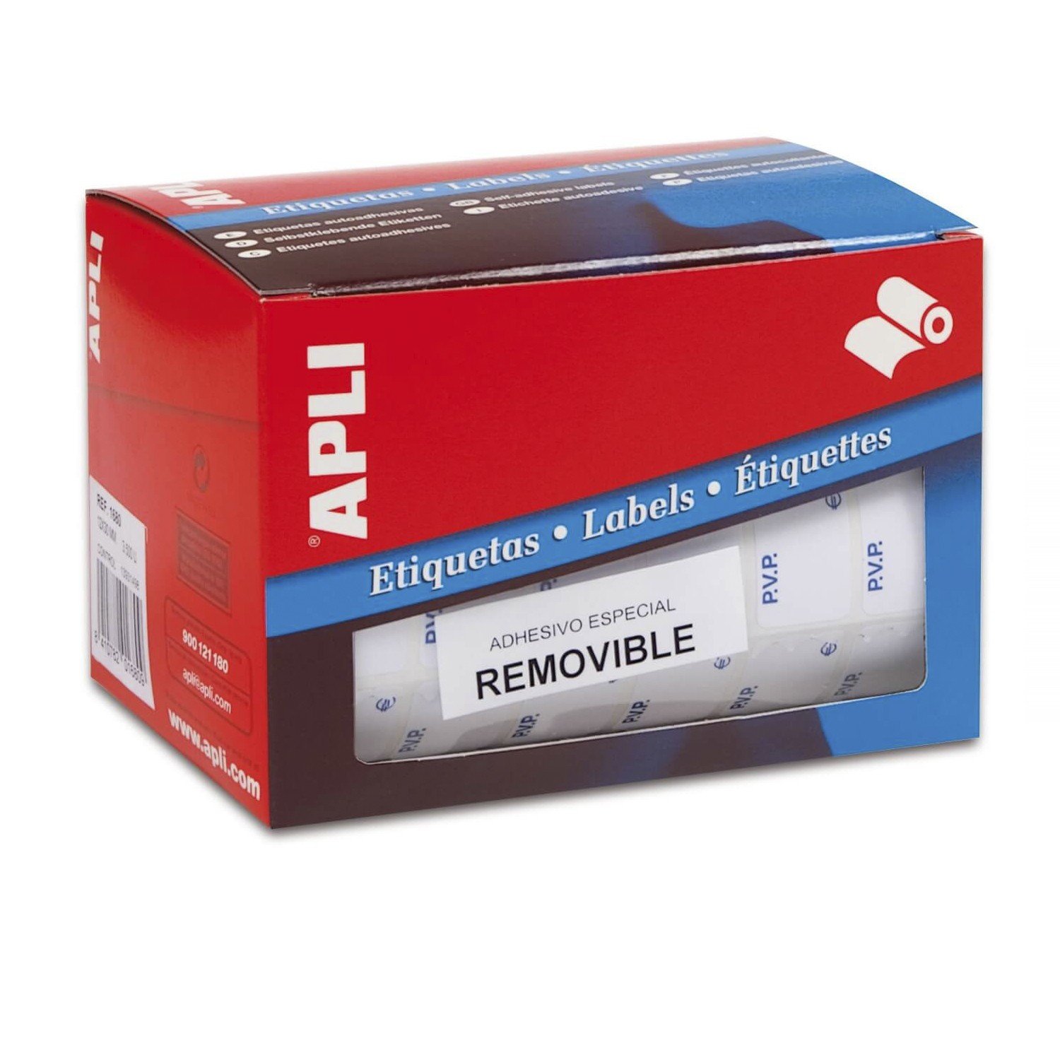 Apli 10084 – Roll of Self-Adhesive Labels, 12 x 18, White